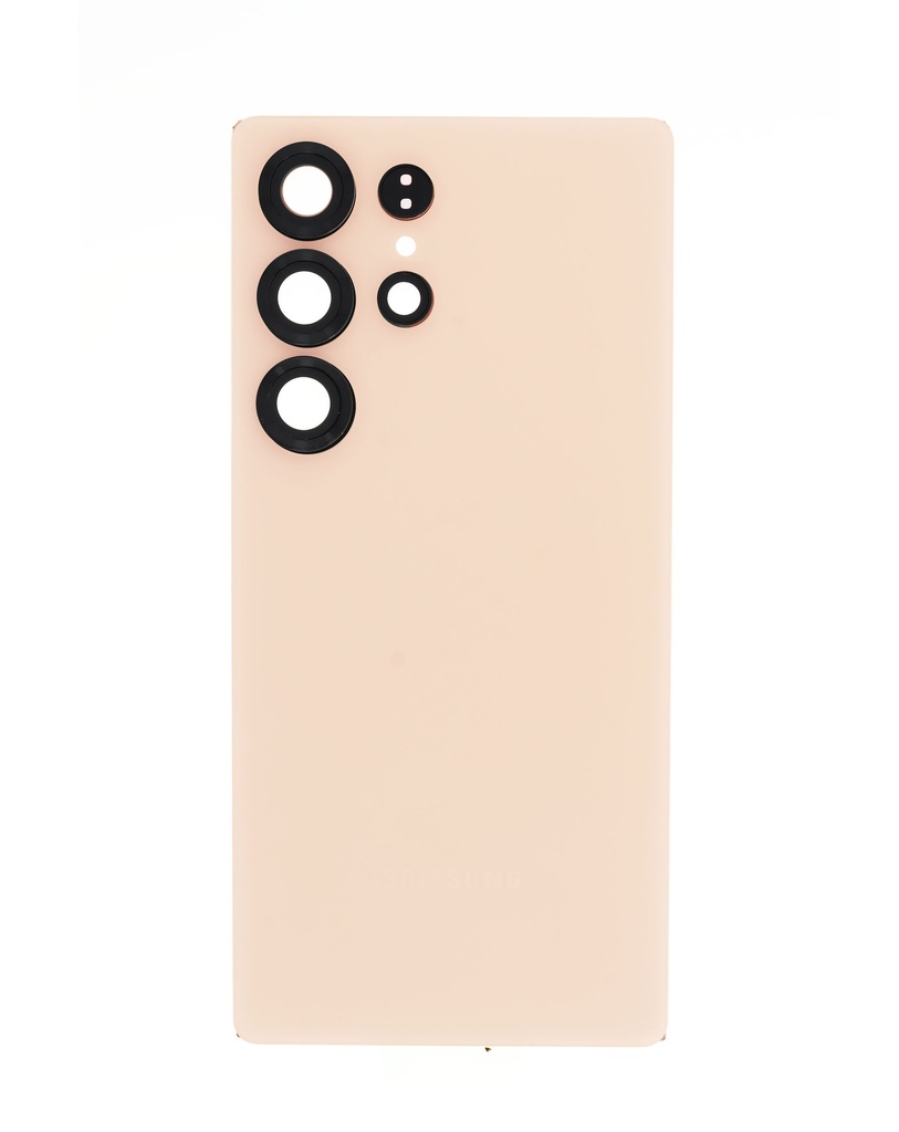 Back Cover Glass With Camera Lens and Adhesive For Samsung Galaxy S25 Ultra (No Logo) (Titanium Pink Gold)