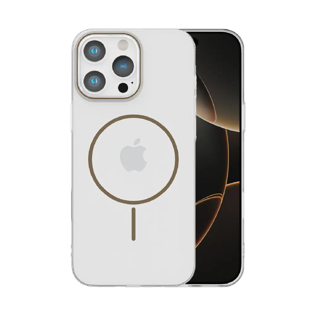  Clear Color Circle Case for iPhone 15 Pro - Desert