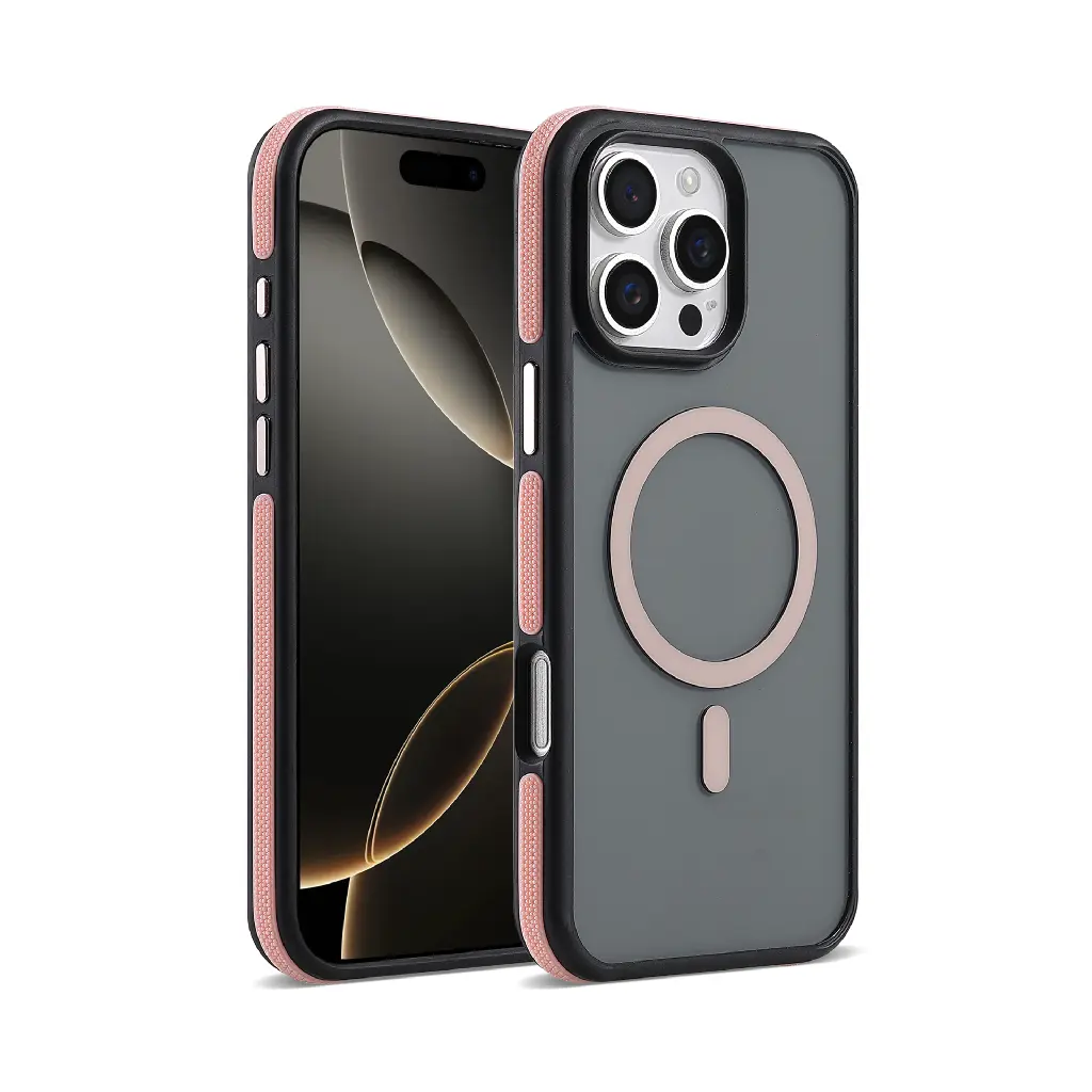  Polarized Bumper Case with Magsafe for iPhone 16 - Pink