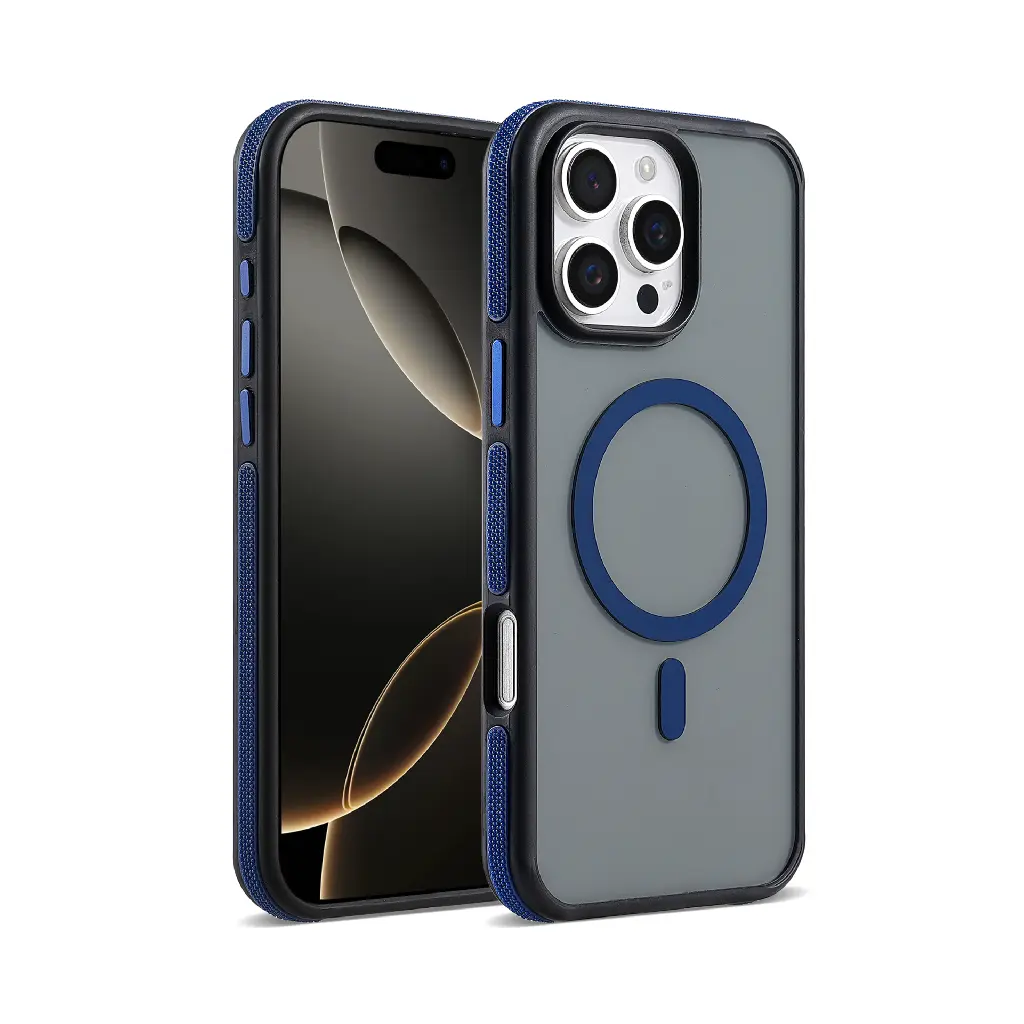 [CS-I14-PBC-DB]  Polarized Bumper Case with Magsafe for iPhone 16e / 14 / 13 - Dark Blue