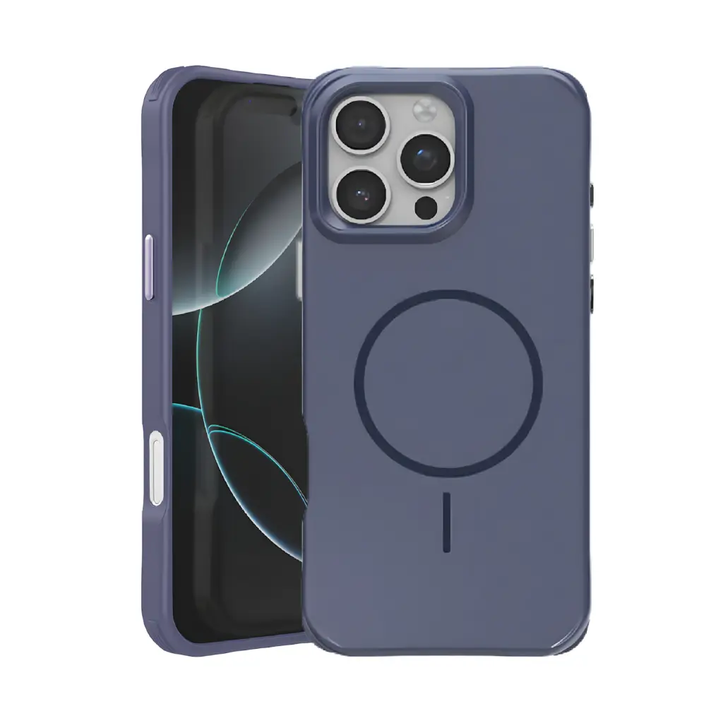  Elegant Silicone Case with Magsafe for iPhone 15 Plus / 14 Plus - Dark Blue