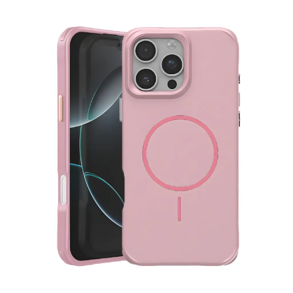  Elegant Silicone Case with Magsafe for iPhone 15 Plus / 14 Plus - Pink