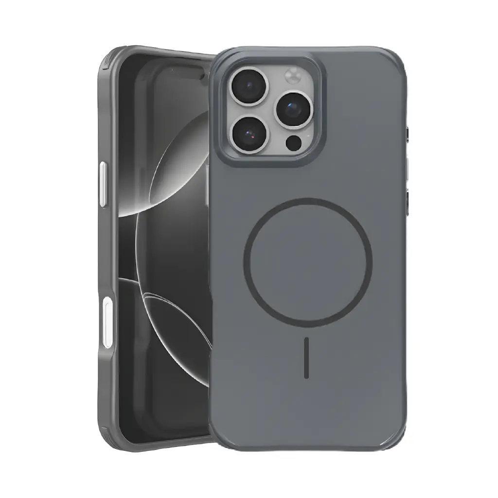  Elegant Silicone Case with Magsafe for iPhone 15 Pro - Gray