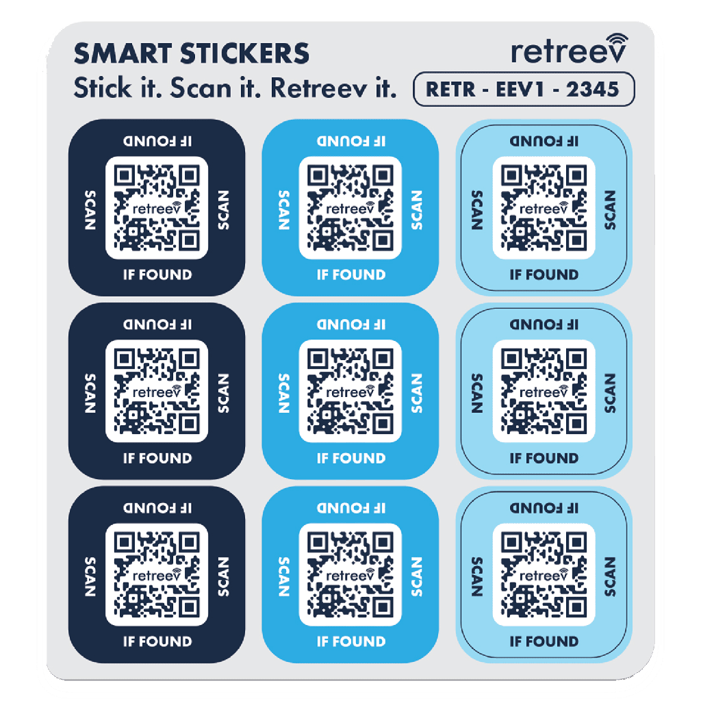 Retreev - Smart Stickers - Blue