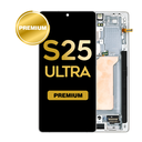 OLED Assembly for Samsung Galaxy S25 Ultra (S938) with Frame - White Silver (Premium)