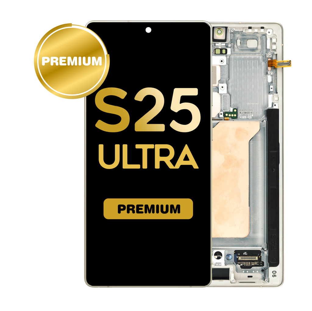 OLED Assembly for Samsung Galaxy S25 Ultra (S938) with Frame - Pink Gold (Premium)
