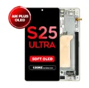 OLED Assembly for Samsung Galaxy S25 Ultra (S938) with Frame - Pink Gold (Aftermarket Plus - Soft OLED / 120Hz)