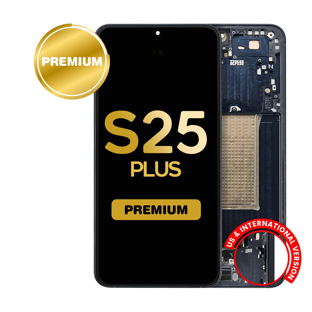 OLED Assembly for Samsung Galaxy S25 Plus (S936) with Frame (Blue/Black) (Premium)