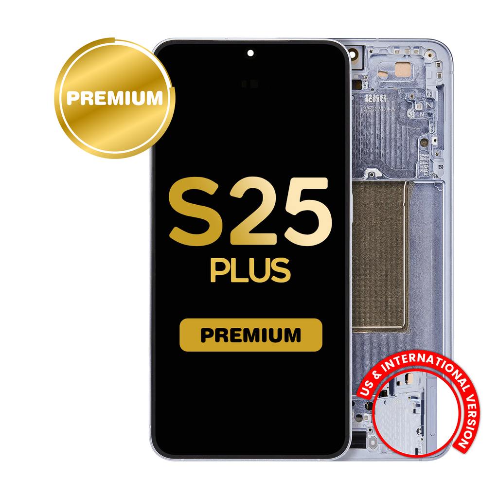 OLED Assembly for Samsung Galaxy S25 Plus (S936) with Frame (Icy Blue) (Premium)