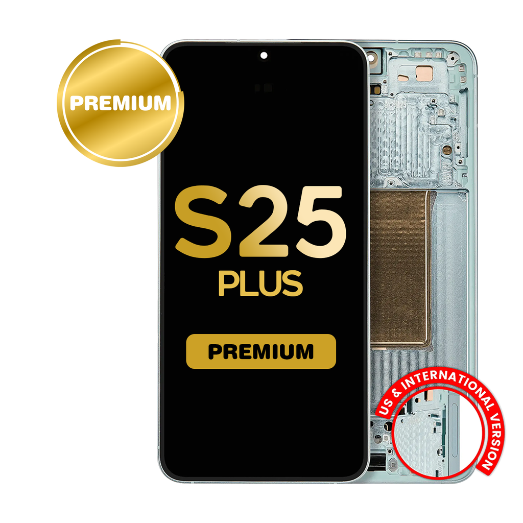 OLED Assembly for Samsung Galaxy S25 Plus (S936) with Frame (Mint Green) (Premium)