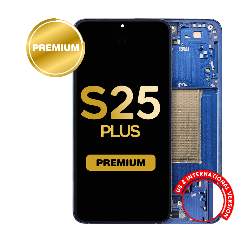 OLED Assembly for Samsung Galaxy S25 Plus (S936) with Frame (Navy/Dark Blue) (Premium)