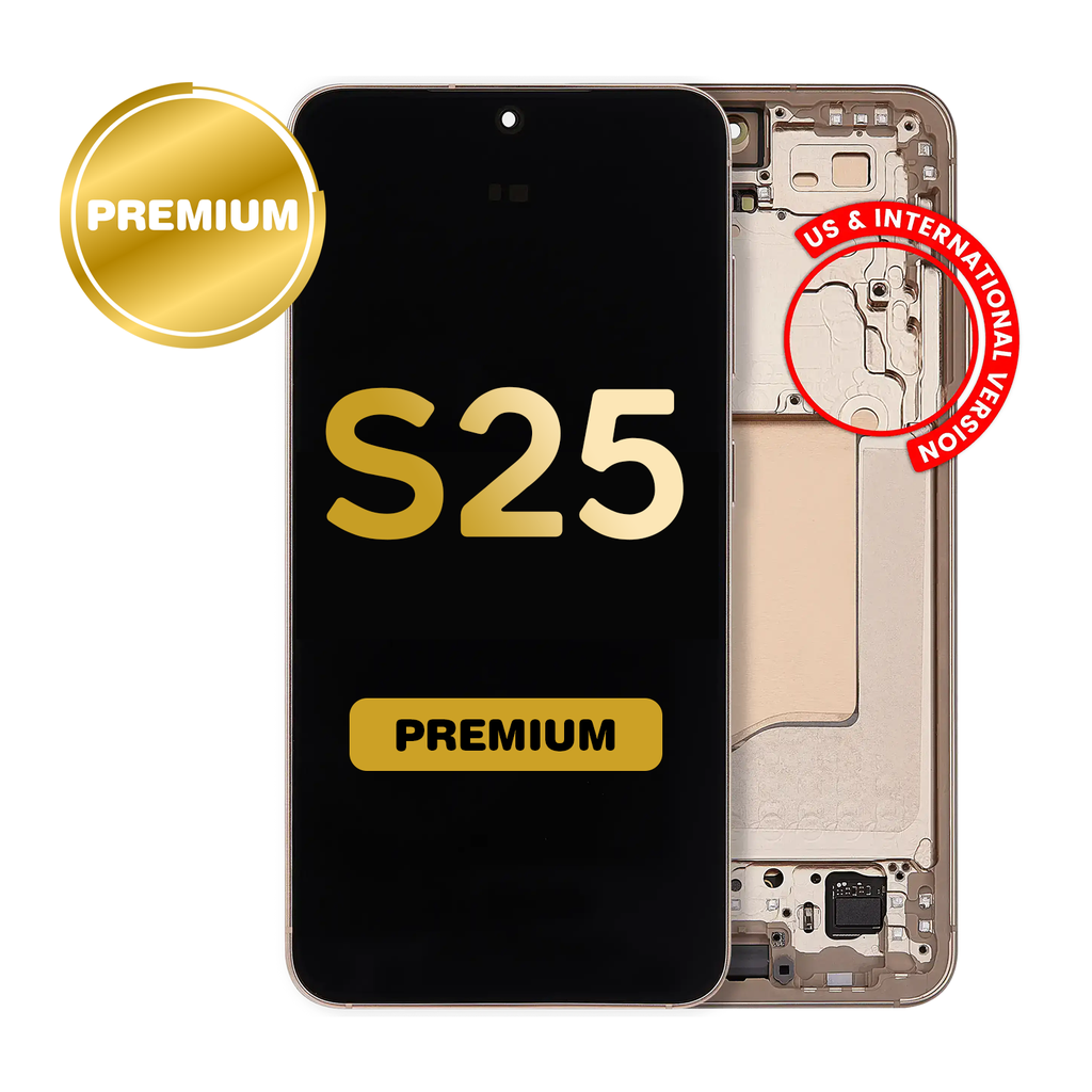OLED Assembly for Samsung Galaxy S25 (S931) with Frame (Pink Gold) (Premium)