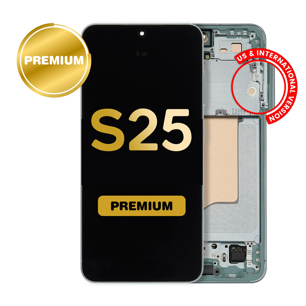 OLED Assembly for Samsung Galaxy S25 (S931) with Frame (Mint /Green) (Premium)