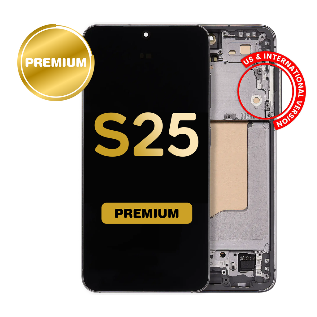 OLED Assembly for Samsung Galaxy S25 (S931) with Frame (Silver Shadow) (Premium)