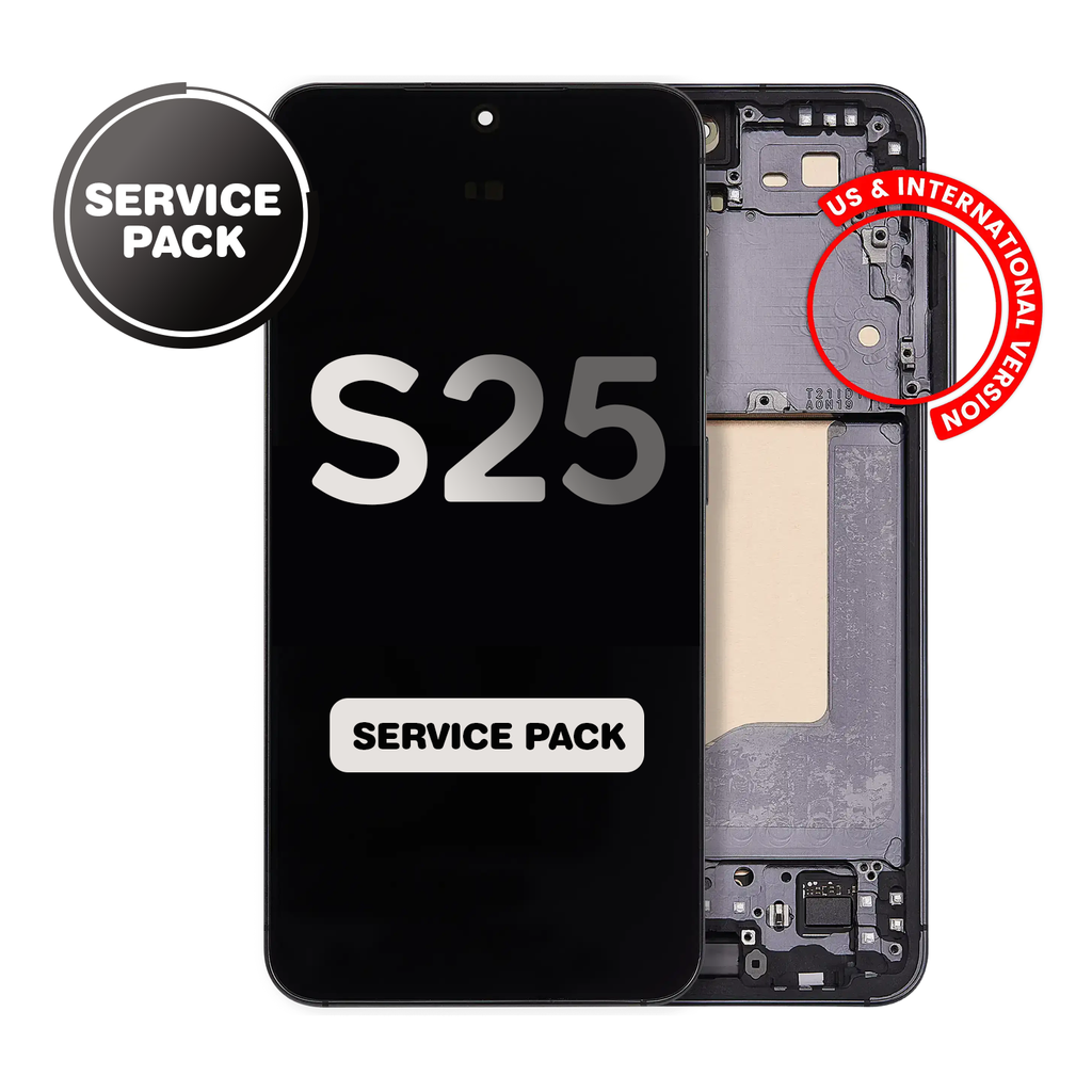 OLED Assembly for Samsung Galaxy S25 (S931) with Frame (Blue/Black) (Service Pack)