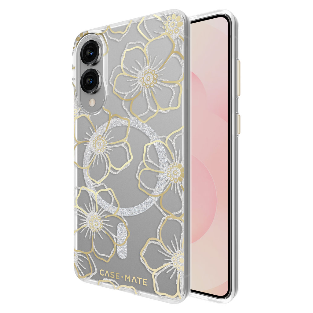 Case-mate - Floral Gems Case With Magnet For Samsung Galaxy S25 Edge - Gold
