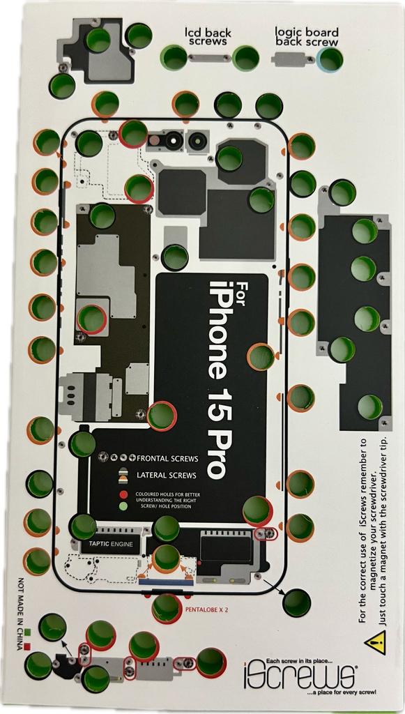 iScrews Position Mat Compatible For iPhone 15 Pro (dottorpod)