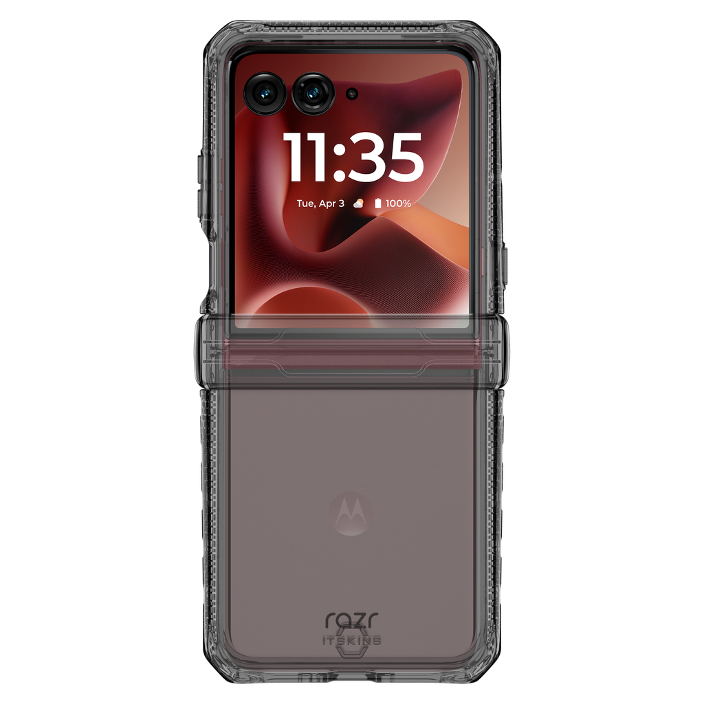 Itskins - Hybridr Clear Case For Motorola Razr Ultra - Black And Transparent