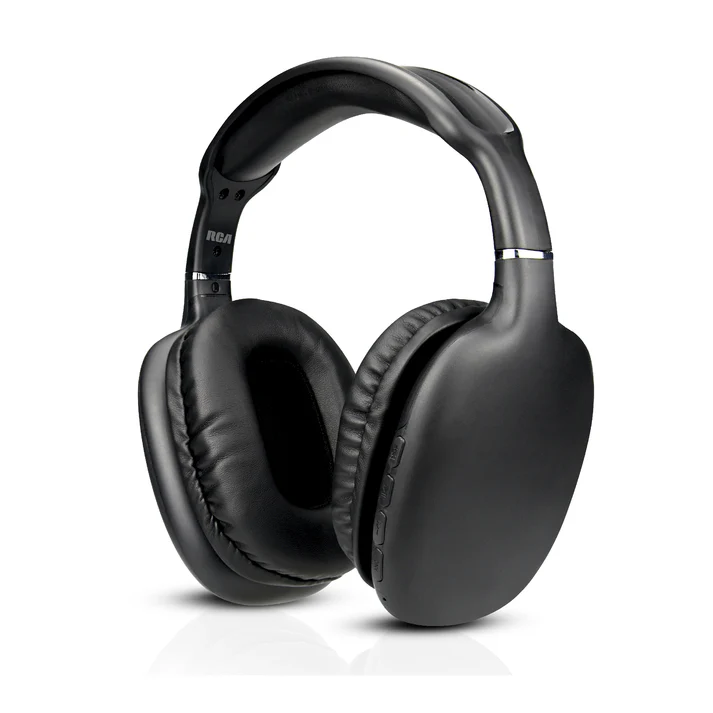 RCA Wave-53 Active Noise Cancelling Headphones, 12H Playtime, Hi-Res Audio - Black