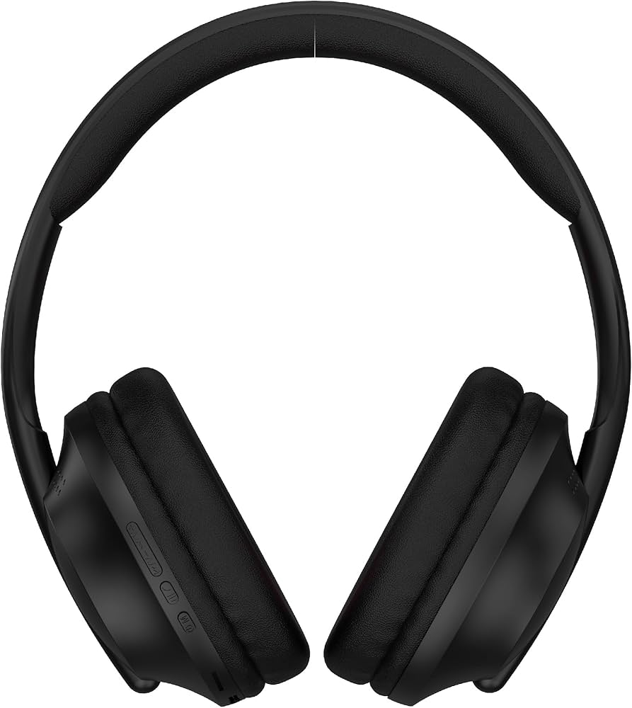 RCA Wave-55 Wireless Over-Ear Bluetooth Headphones, 12H Playtime, Hi-Resolution Audio - Black