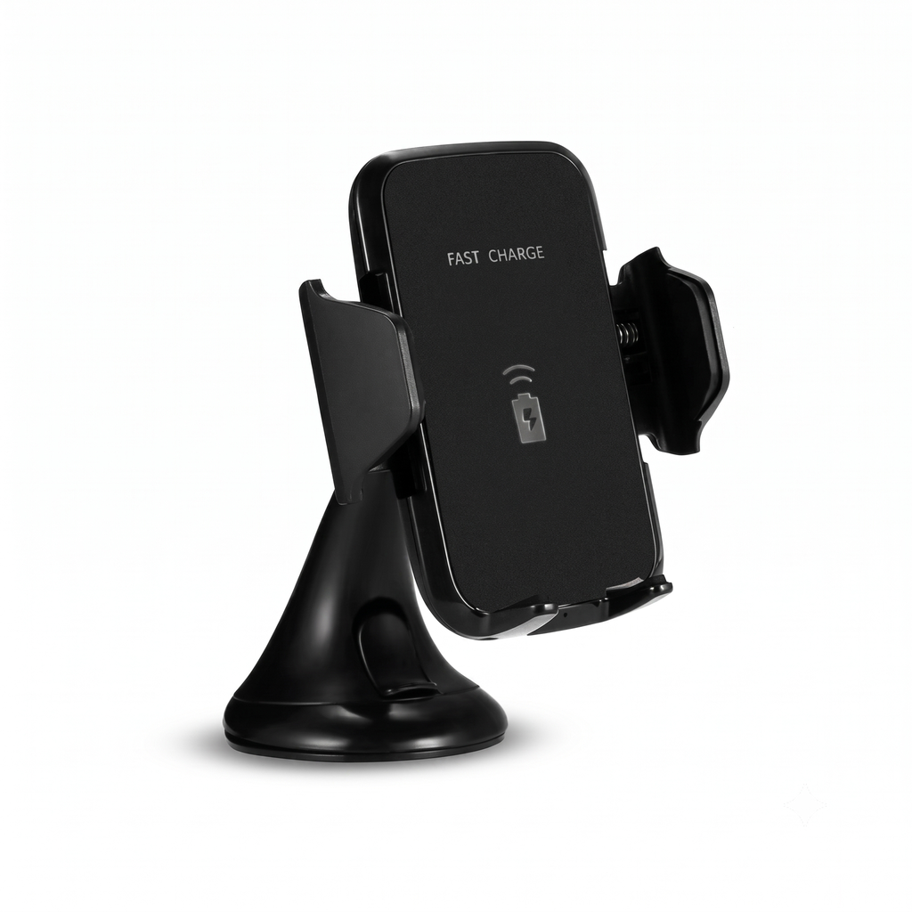 RCA CM-12 3-in-1 Wireless Car Charger & Phone Holder for Dashboard & Windshield