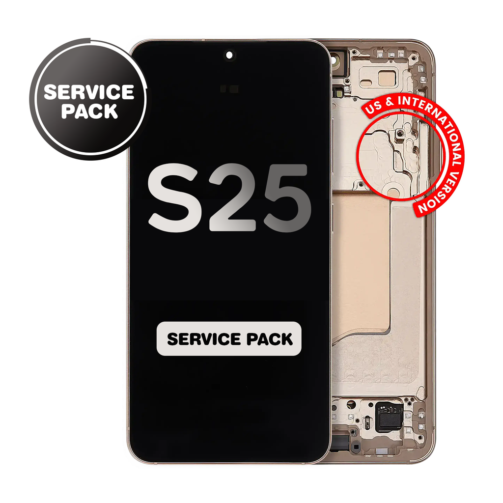 OLED Assembly for Samsung Galaxy S25 (S931) with Frame (Pink Gold) (Service Pack)