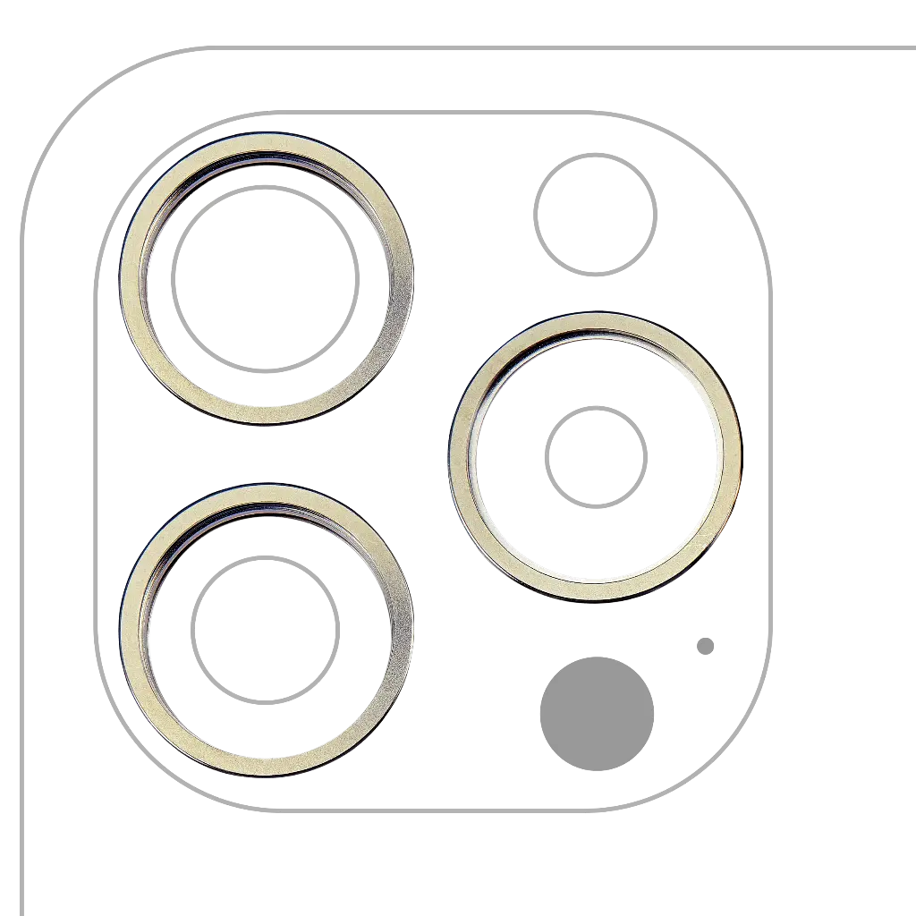 Back Camera Bezel Ring Only For iPhone 15 Pro Max (3 Piece Set) (Natural Titanium) (Premium)