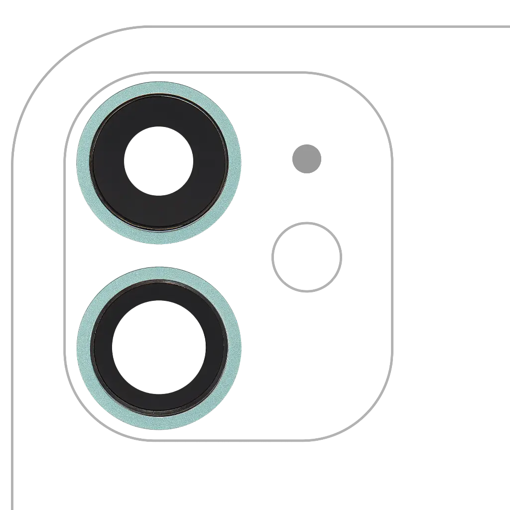 Back Camera Lens With Bracket / Bezel For iPhone 11 ( 2 Piece Set) (Aftermarket) (Green)