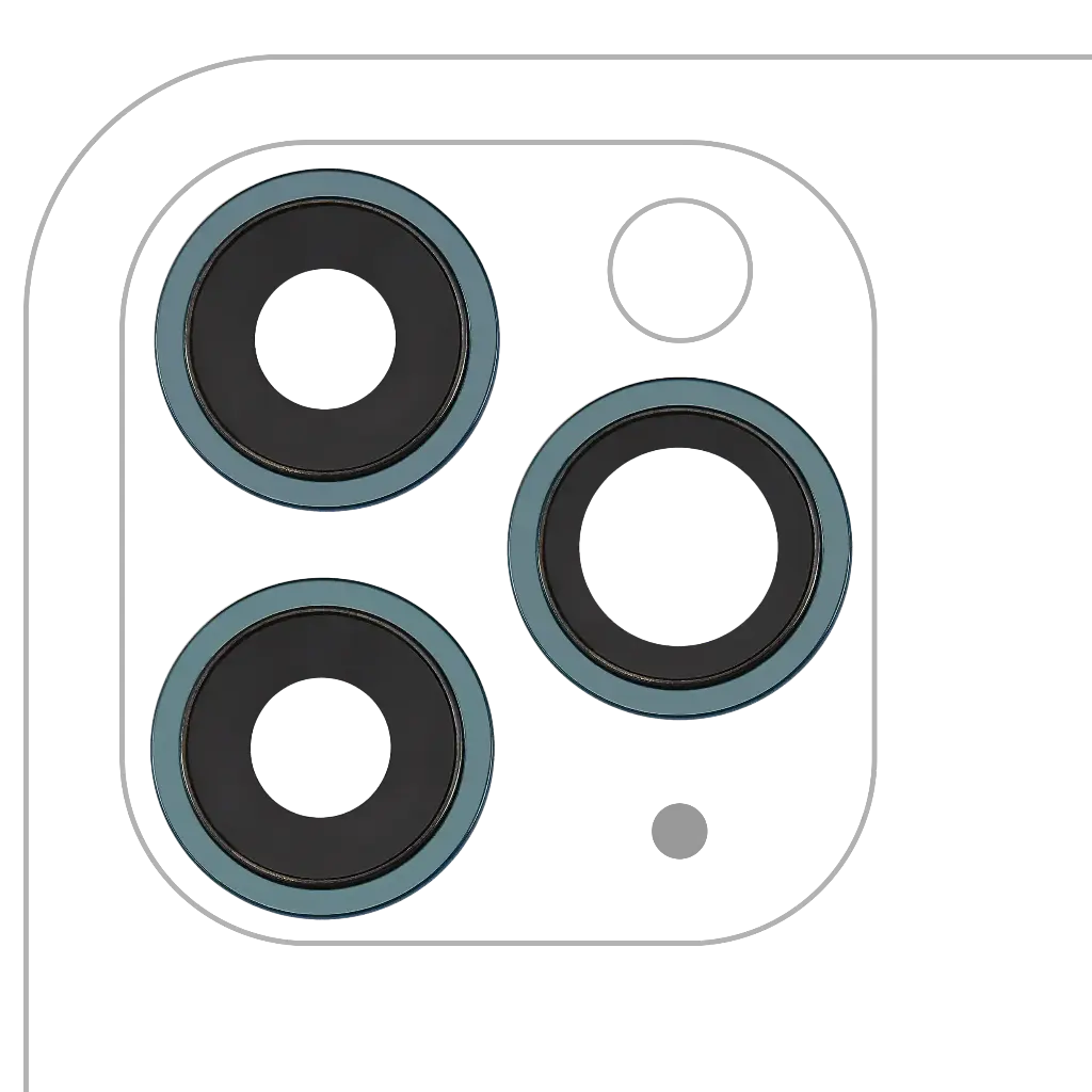 Back Camera Lens With Bracket / Bezel For iPhone 11 Pro / Pro Max (3 Piece Set) (Aftermarket) (Green)