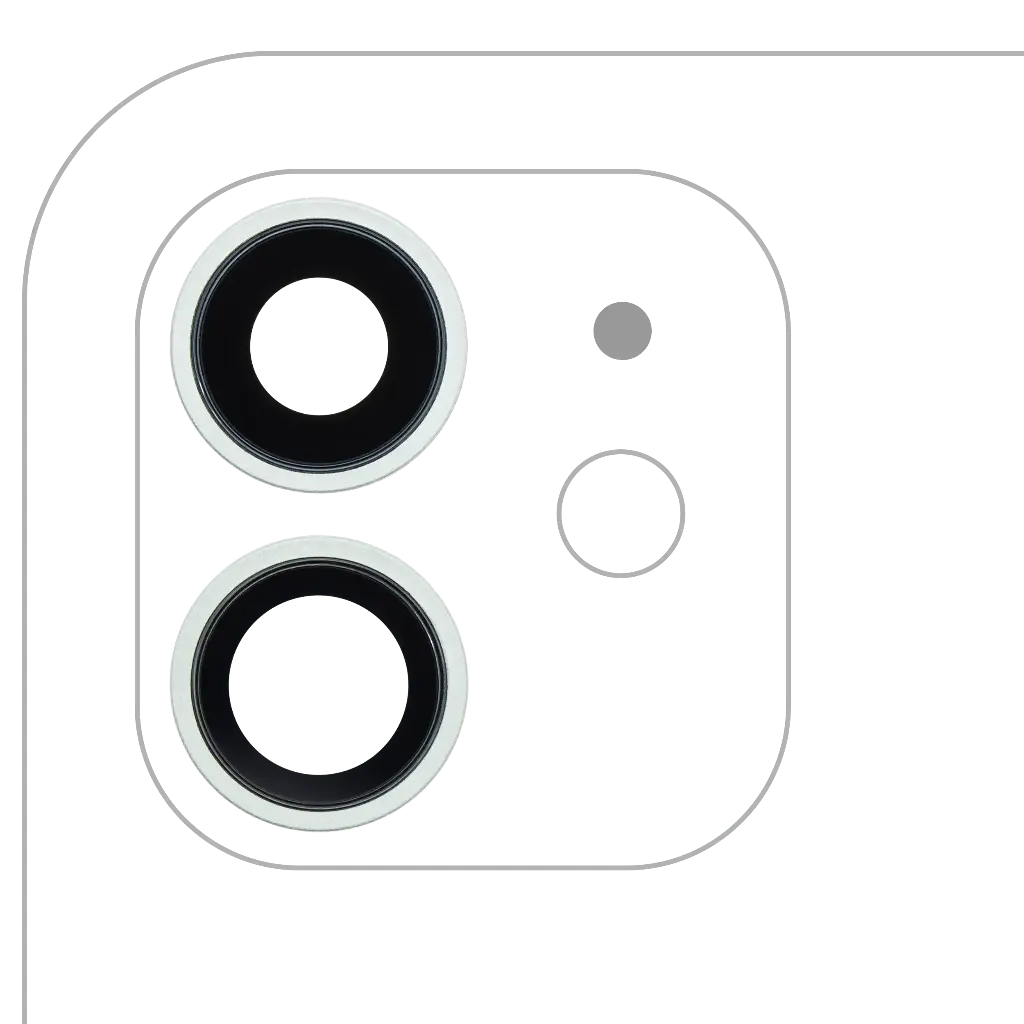 Back Camera Lens With Bracket / Bezel For iPhone 12 / 12 Mini ( 2 Piece Set) (Aftermarket) (Green)