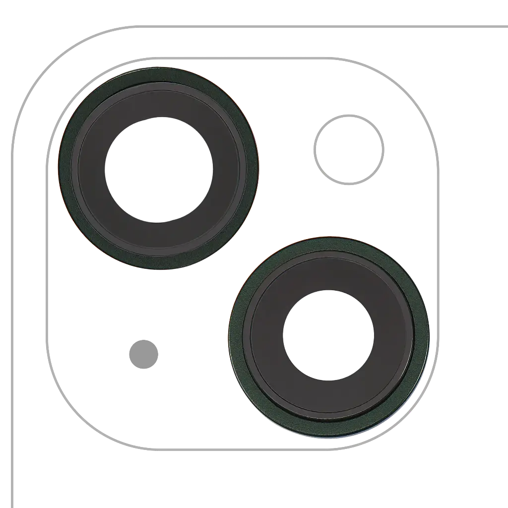 Back Camera Lens With Bracket / Bezel For iPhone 13 / 13 Mini ( 2 Piece Set) (Aftermarket) (Green)