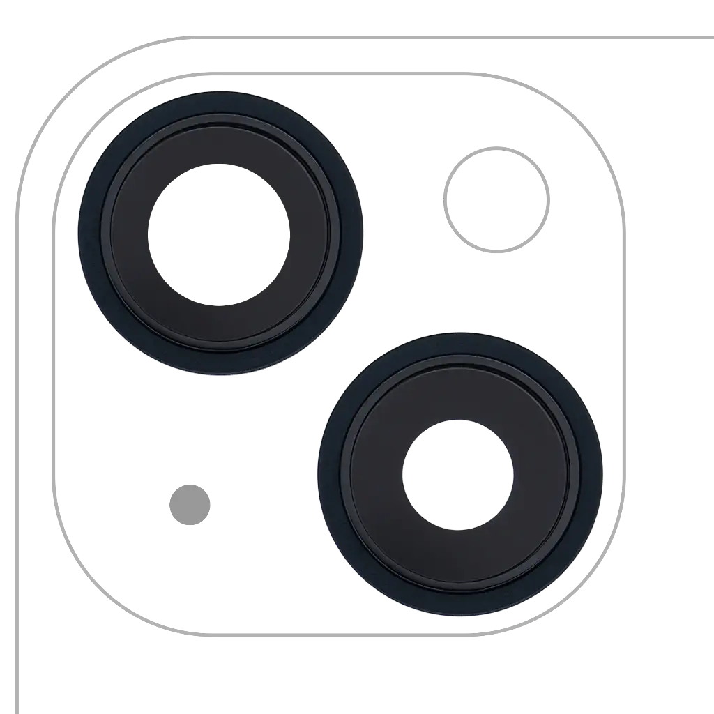 Back Camera Lens With Bracket / Bezel For iPhone 13 / 13 Mini ( 2 Piece Set) (Aftermarket) (Midnight)