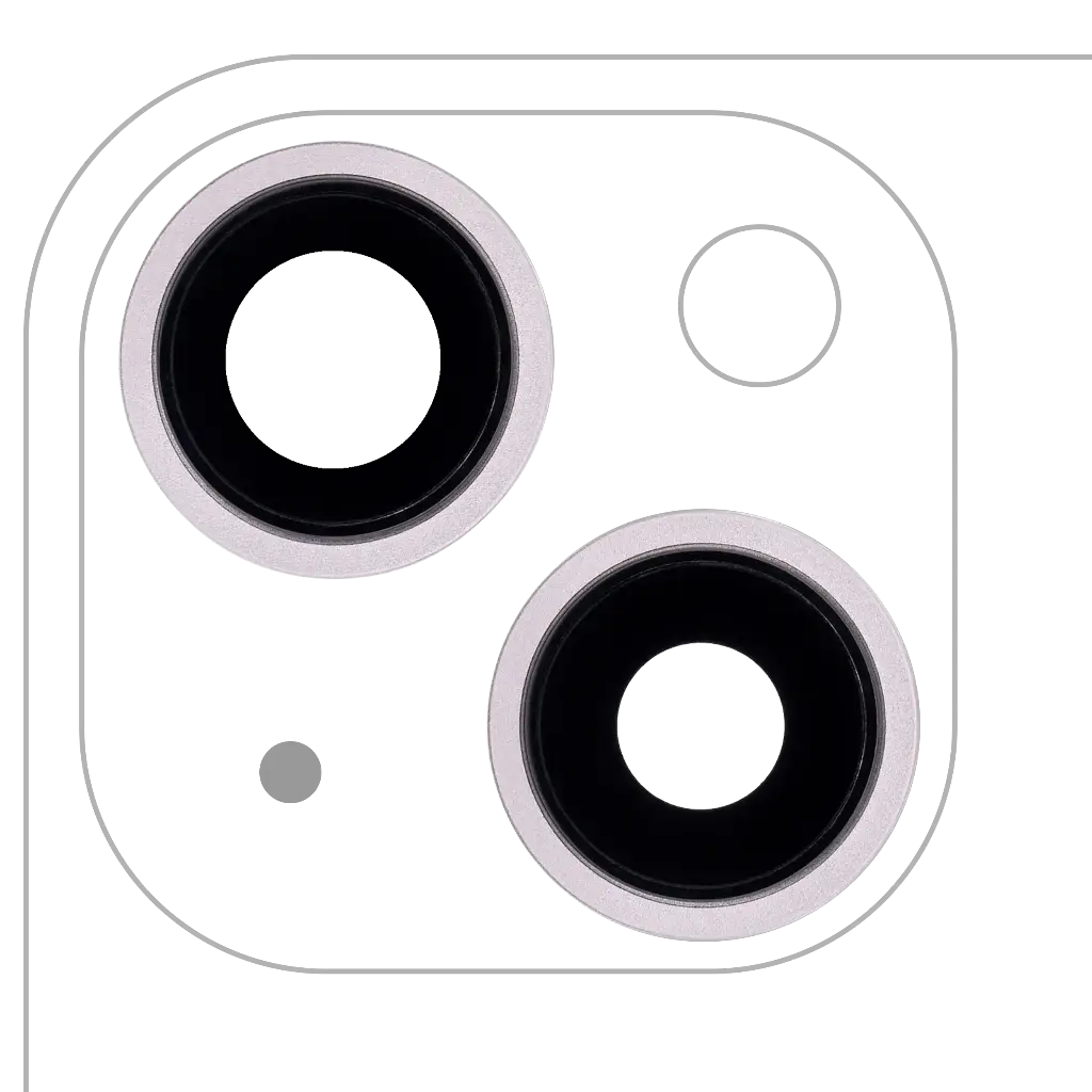 Back Camera Lens With Bracket / Bezel For iPhone 13 / 13 Mini ( 2 Piece Set) (Aftermarket) (Red)