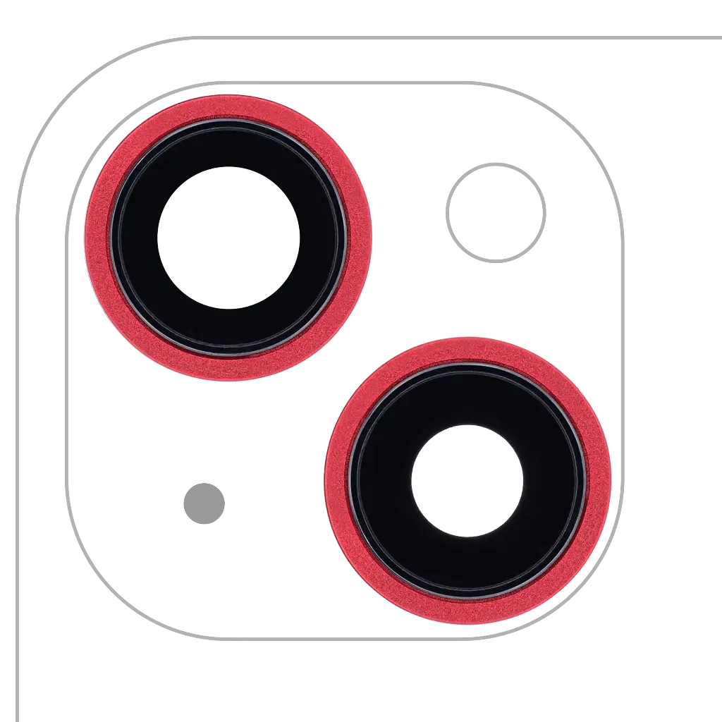 Back Camera Lens With Bracket / Bezel For iPhone 13 / 13 Mini ( 2 Piece Set) (Aftermarket) (Starlight)