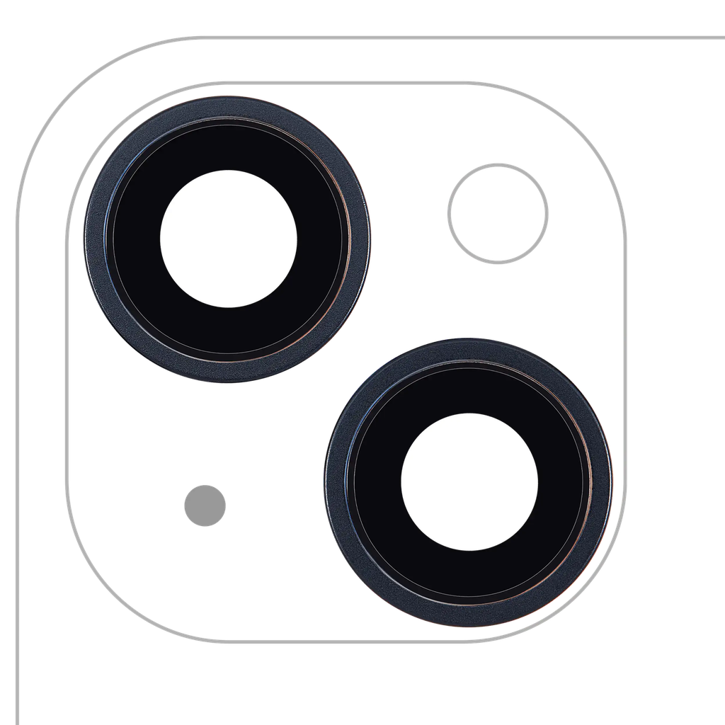 Back Camera Lens With Bracket / Bezel For iPhone 14 / 14 Plus (2 Piece Set) (Aftermarket) (Midnight)