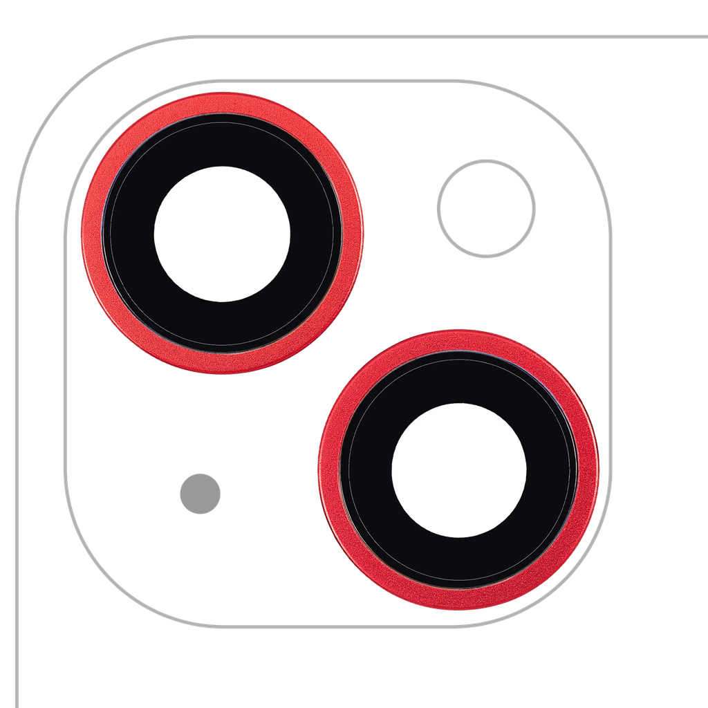 Back Camera Lens With Bracket / Bezel For iPhone 14 / 14 Plus (2 Piece Set) (Aftermarket) (Red)