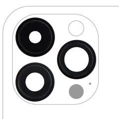 Back Camera Lens With Bracket / Bezel For iPhone 14 Pro / 14 Pro Max (3 Piece Set) (Aftermarket) (Space Black)