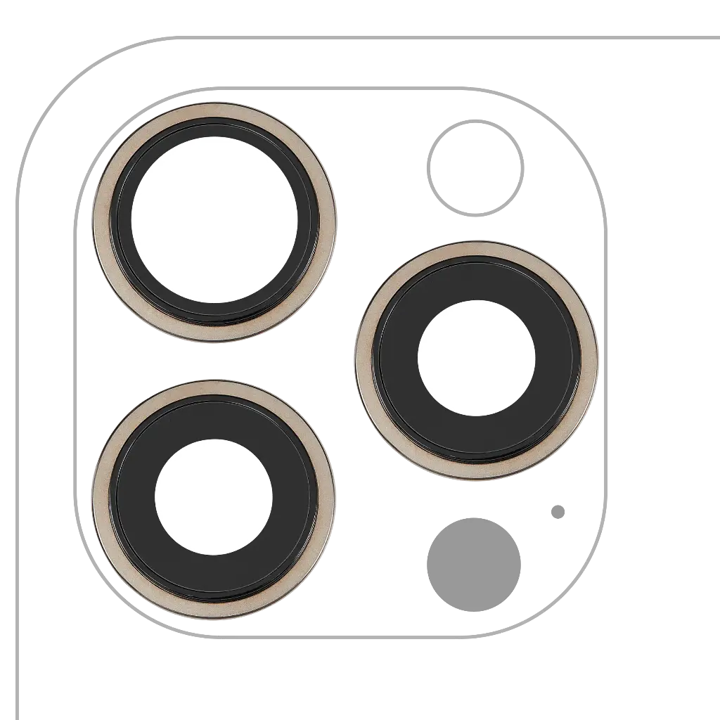 Back Camera Lens With Bracket / Bezel For iPhone 15 Pro Max (3 Piece Set) (Premium) (Natural Titanium