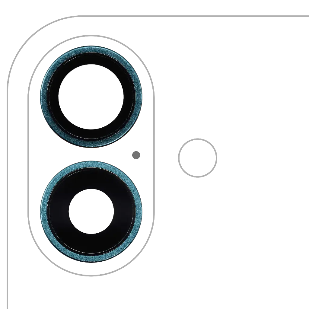 Back Camera Lens With Bracket / Bezel For iPhone 16 / 16 Plus (2 Piece Set) (Premium) (Ultramarine)