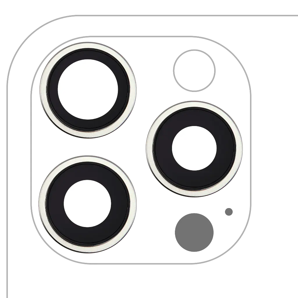 Back Camera Lens With Bracket / Bezel For iPhone 16 Pro / 16 Pro Max (3 Piece Set) (Premium) (Natural Titanium)