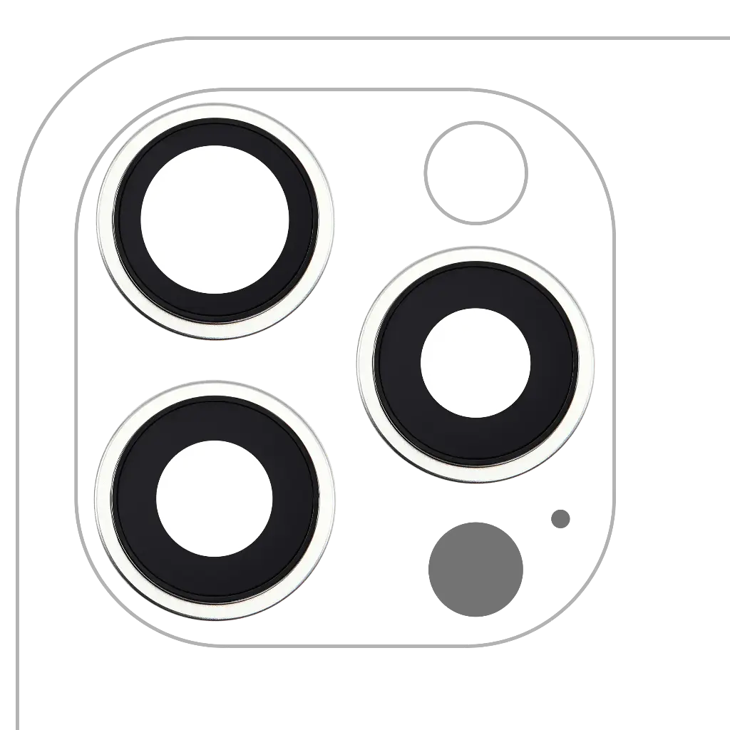 Back Camera Lens With Bracket / Bezel For iPhone 16 Pro / 16 Pro Max (3 Piece Set) (Premium) (White Titanium)