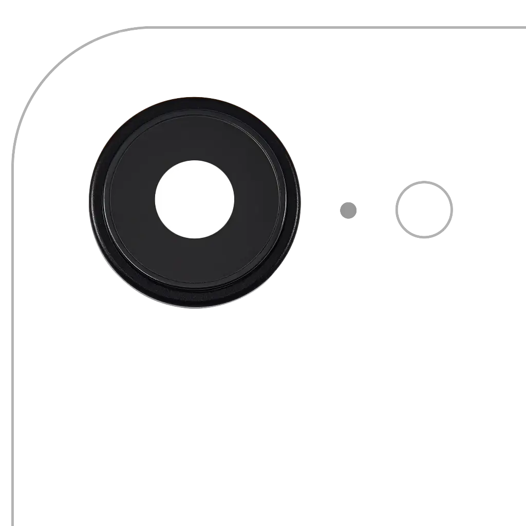 Back Camera Lens With Bracket / Bezel For iPhone 16e / 17e (Premium) (Black)