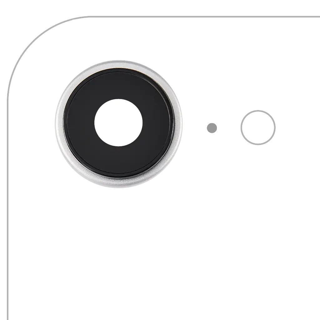 Back Camera Lens With Bracket / Bezel For iPhone 16e / 17e (Premium) (White)