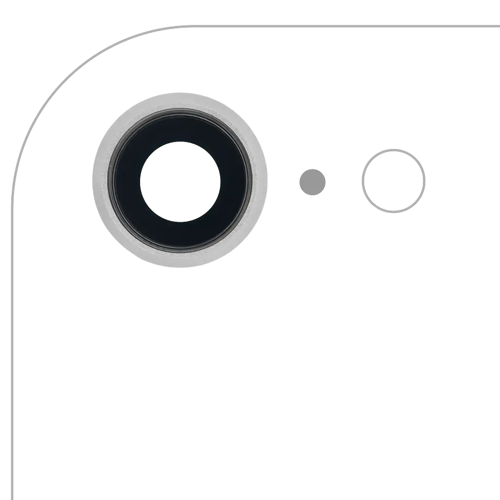 Back Camera Lens With Bracket / Bezel For iPhone 8 / SE (2020) / SE (2022) (10 Pack) (Aftermarket) (Silver)