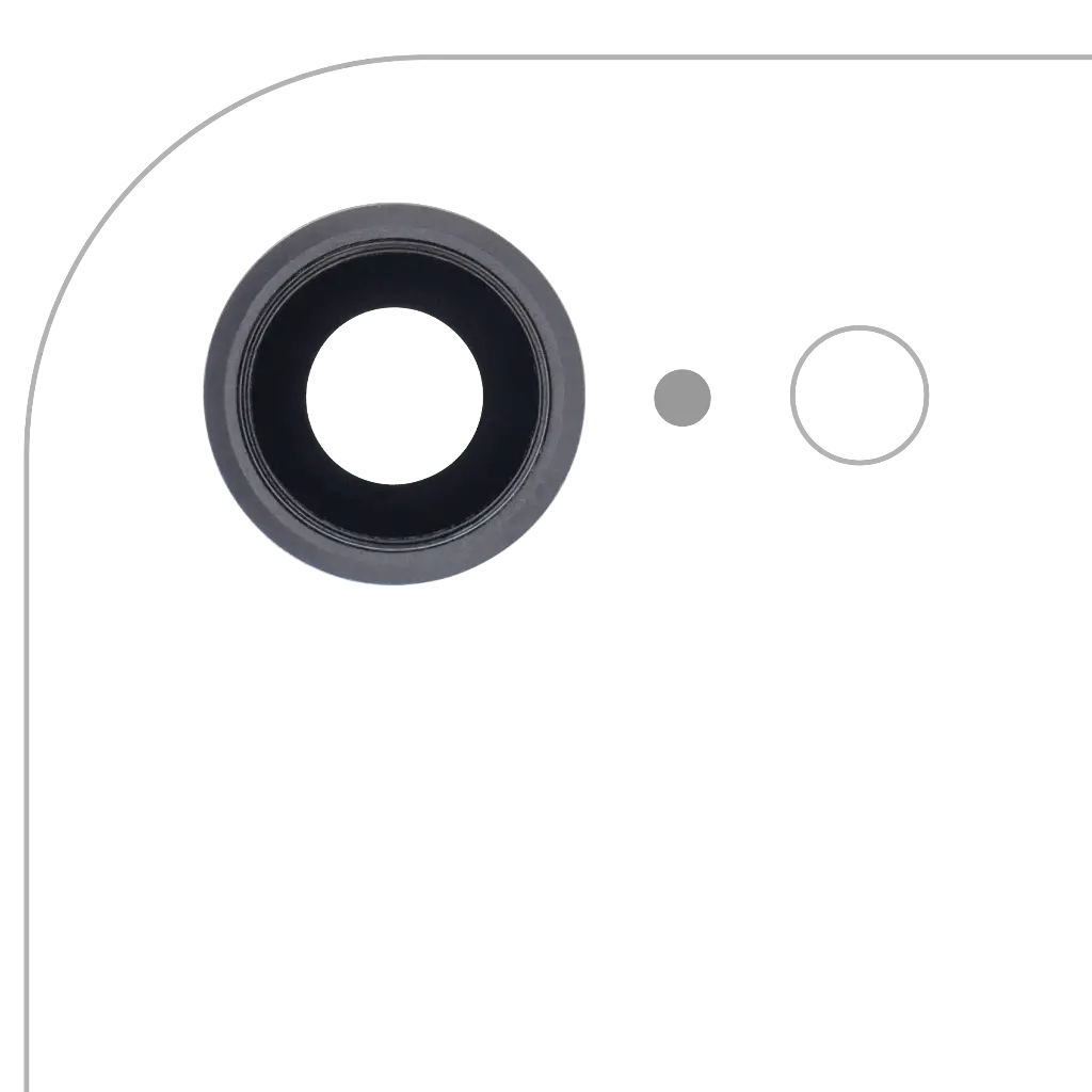 Back Camera Lens With Bracket / Bezel For iPhone 8 / SE (2020) / SE (2022) (10 Pack) (Aftermarket) (Space Gray)