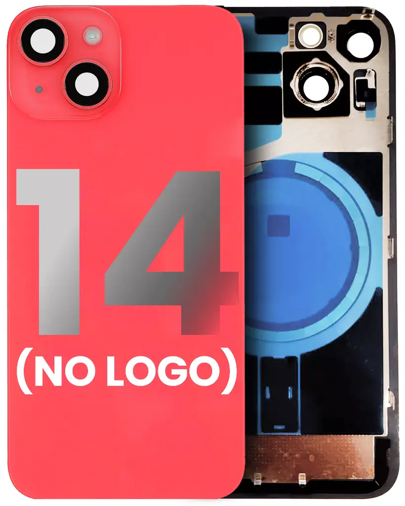 Back Glass With MagSafe Magnet For iPhone 14 (No Logo) (Red)