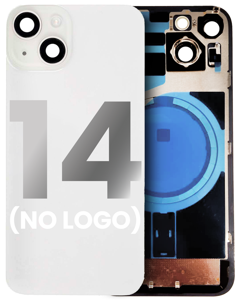 Back Glass With MagSafe Magnet For iPhone 14 (No Logo) (Starlight)
