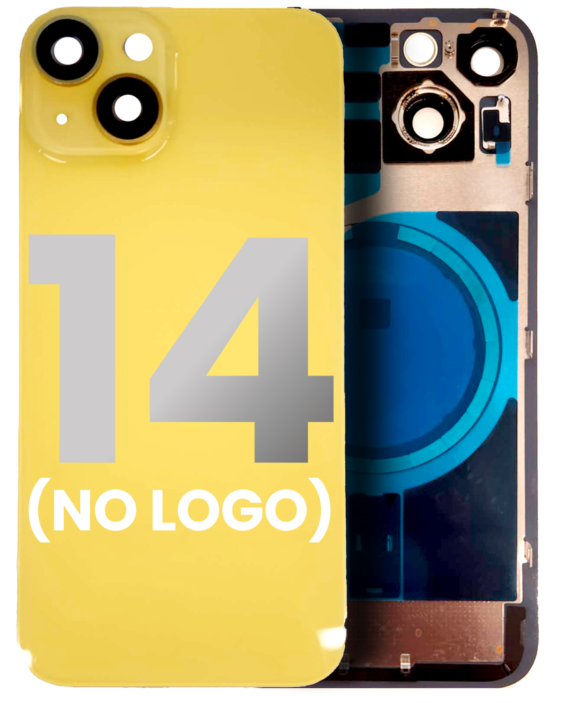 Back Glass With MagSafe Magnet For iPhone 14 (No Logo) (Yellow)