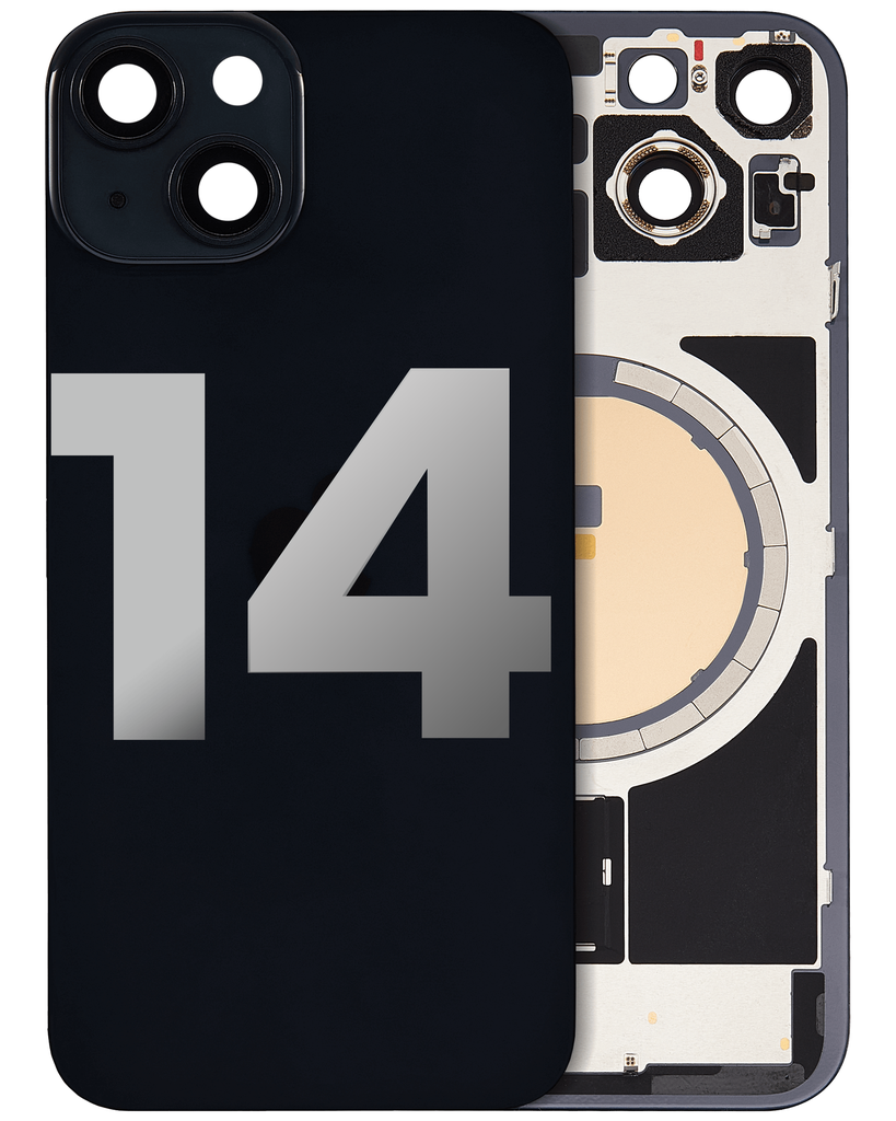 Back Glass With MagSafe Magnet For iPhone 14 (Used OEM Pull: Grade A) (Midnight)