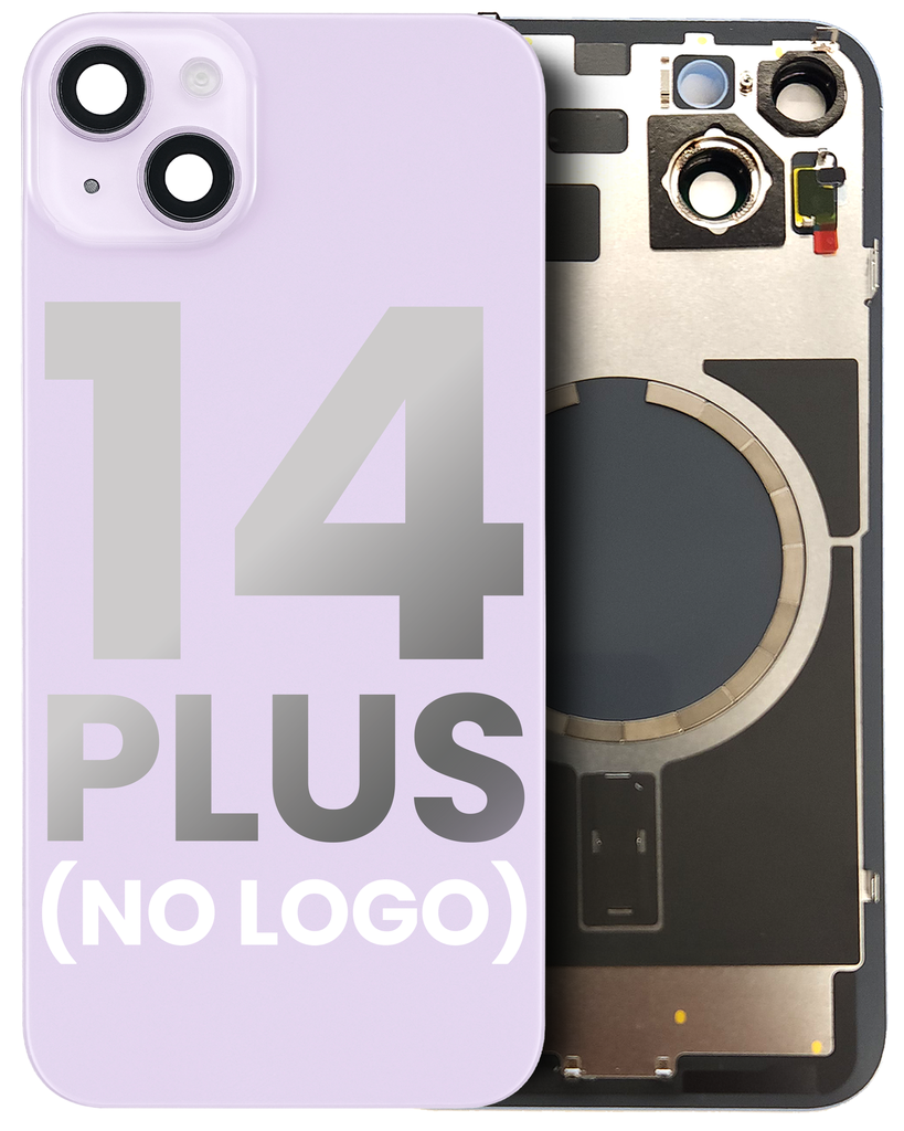 Back Glass With MagSafe Magnet For iPhone 14 Plus (No Logo) (Purple)